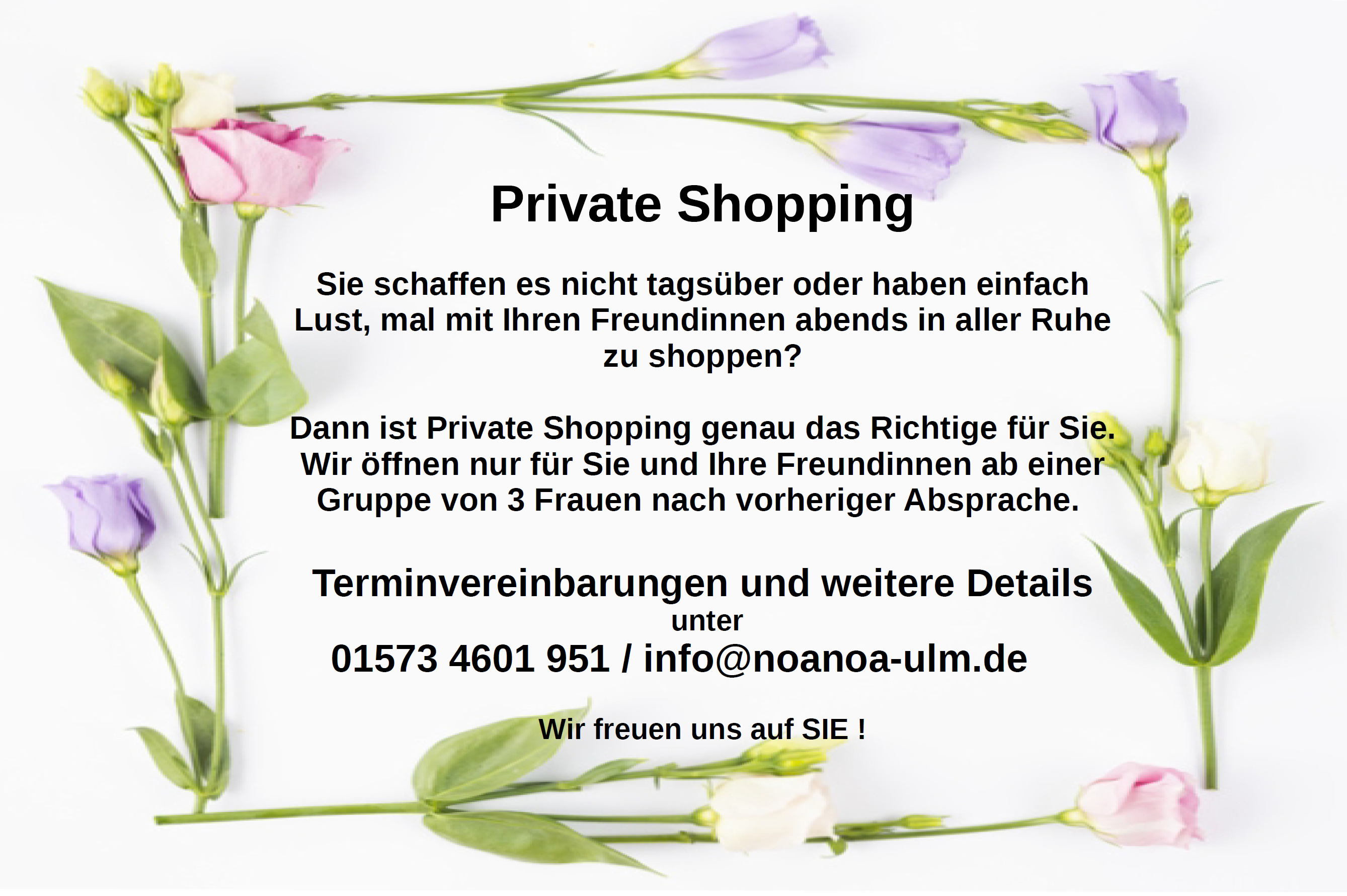 Aktuelle Informationen bei NOA NOA - Modeboutique in Ulm